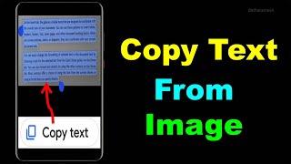 How to Copy Text From Image In Android