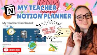 My Notion Teacher Planner | Tour + Free Template! ️