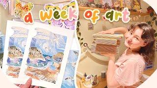 A Week of Art | Working on my picture book, Two art fairs, and lots of prints!