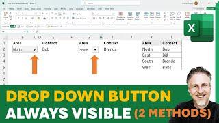⬇️How to Keep Drop Down Buttons Always Visible in Excel