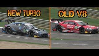 DTM new 2.0L Turbo vs old V8 Sound comparison