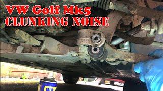 VW Golf Mk5 front suspension clunking noise DIY repair fail. How to fit new track control arm bush.