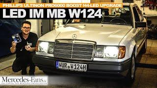 Lichtumbau: Was bringen die Philips Ultinon Pro6000 Boost H4-LED im Mercedes W124 // Halogen vs. LED