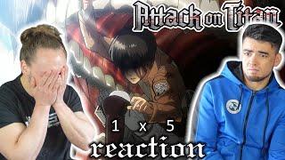 Anime HATER CONVERTS! Attack on Titan 1x5 Reaction