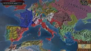 EU4 1.29.3 Florence to Roman Empire in 1577 Timelapse