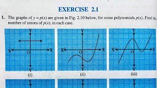 Class 10 th(NCERT) Math Chapter-2 Exercise 2.1 Solution in Hindi | Polynomials