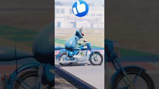 GTA 5 : OGGY AND THE COCKROACHES CHARACTER BIKE JUMPING TEST IN GTA V ! #gta5 #shorts