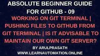 GitHub tutorials | 09 | Git via Terminal | How to commit and push files from a terminal to GitHub