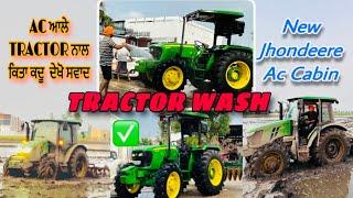 New tractor Ac cabin johndeere 5405crdi  /Ajj kita tractor wash / jatt life vlog