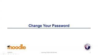 Moodle Change Password