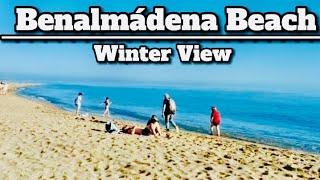 Benalmádena Malaga Beach Winter View! December 2022- Walk Tour | Malaga Spain !