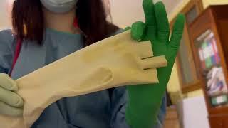 ASMR Nurse layers surgical gloves