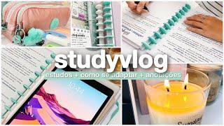 STUDY VLOG | dia PRODUTIVO, anotações + dicas de ADAPTAÇÃO