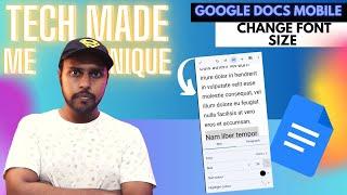 How to change font size google docs mobile | change font size google docs mobile