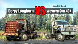 Snowrunner Western Star 49x vs Derry Longhorn 3194 | New Paid DLC truck