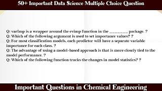 MCQ Questions Data Science Multiple Choice with Answers