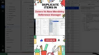 Checking for Duplicates (& Merging same References) in Mendeley Reference Manager Vs Zotero #zotero