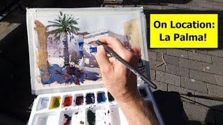 Watercolor Painting Demo - Island of La Palma - Plein Air