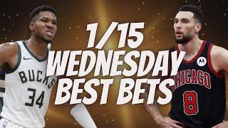 Best NBA Bets, Player Prop Picks, Parlays, Predictions FREE Wednesday Today January 15th 1/15