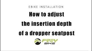 How to adjust the insertion depth of the dropper seatpost of your E-MTB#freybike #emtb #ebike