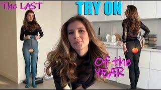 [4K] The LAST TRY ON of the YEAR! | Tights Fitting 