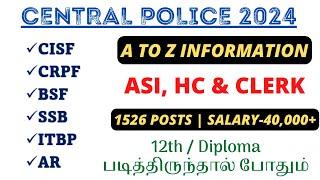 1526+ VACANCIESCAPF RECRUITMENT 2024 - ASI STENO, HC MIN & HAVALDAR CLERK IN CISF, BSF, CRPF, SSB