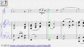 Amazing Grace sheet music  for alto saxophone and piano - Video Score