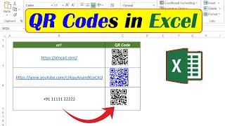2 Methods to create QR Codes in Excel