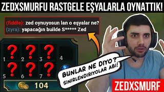 BÖYLE PLAYZ GÖRMEDİM! ZEDXSMURF'U DERECELİ MAÇTA RANDOM EŞYALARLA OYNATTIK!