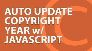 How to Update the Copyright Year of Your Website with JavaScript | Angela J Holden