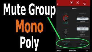 MPC Mute Group, Mono/Polyphony Explained: Program Edit part 1