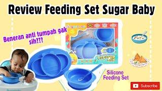 Review Feeding Set Sugar Baby | Alat Makan Sugar Baby Anti Tumpah | Perlengkapan MPASI Bayi