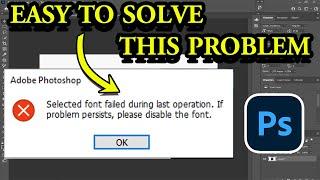select font failed during last operation if problem persists please disable the font