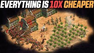Age Of Empires 2 but everything is 10x cheaper
