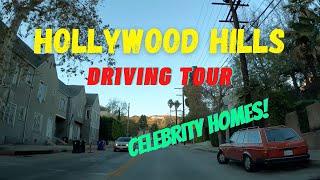 [4K] HOLLYWOOD HILLS Driving Tour – Celebrity Homes – Los Angeles, CA – California, USA