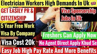 Electrician Jobs In Uk | Uk Work Permit Visa 2023 | Youth Mobility Visa Uk Jobs | Jobs In Uk 2023#uk