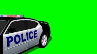 Police Car - greenscreen effects - free use
