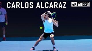 Carlos Alcaraz’s Majestic Groundstrokes[2025][Court-Level Practice][4K60FPS]