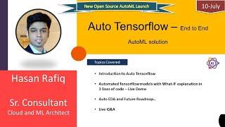 Auto Tensorflow - End to End AutooML solution - Exclusive Launch