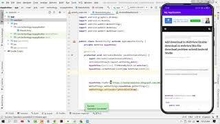 fix download problem in android webview app website in android studio