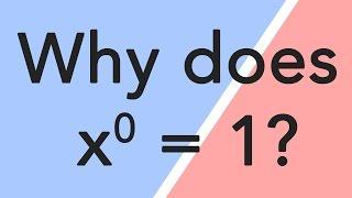 Why does "x to the zero power" equal 1?