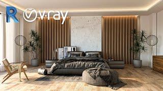 Vray for Revit - Bed Room Interior Rendering In Revit 2022 And Vray 5 # 1