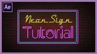 Neon Sign After Effects Tutorial - Free Project File+