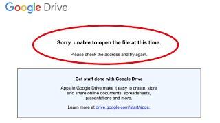 Fix can't open google drive file link Problem | Google Drive Opening link Problem | can't open link