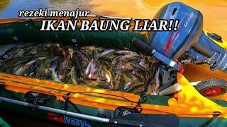 (PART 3) REZEKI MENAJUR IKAN BAUNG 4H 3M DI SUNGAI..INFLATABLE BOAT MALAYSIA VLOG (010)