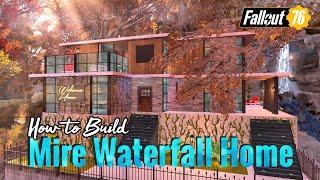 Waterfall Home in the Mire | Showcase & How to Build 2x Speed Tutorial #fallout76