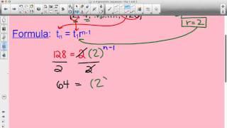 Finding the number of terms in the geometric series