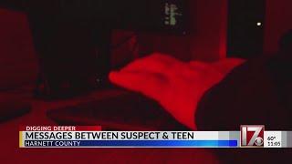 Messages between Harnett County teen and human trafficking suspect