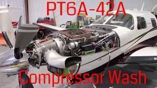 Piper Meridian PT6A-42A Compressor Wash