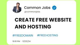 How To Create A Free Website with Free Domain & Hosting @Odoo  Common Jobs